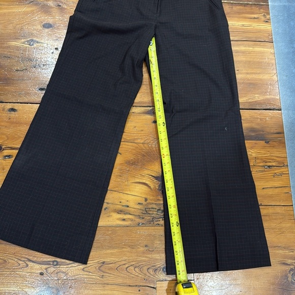 Nine West Slouchy Cyndi stretch brown box pattern office trousers pants size 10 - Picture 6 of 10